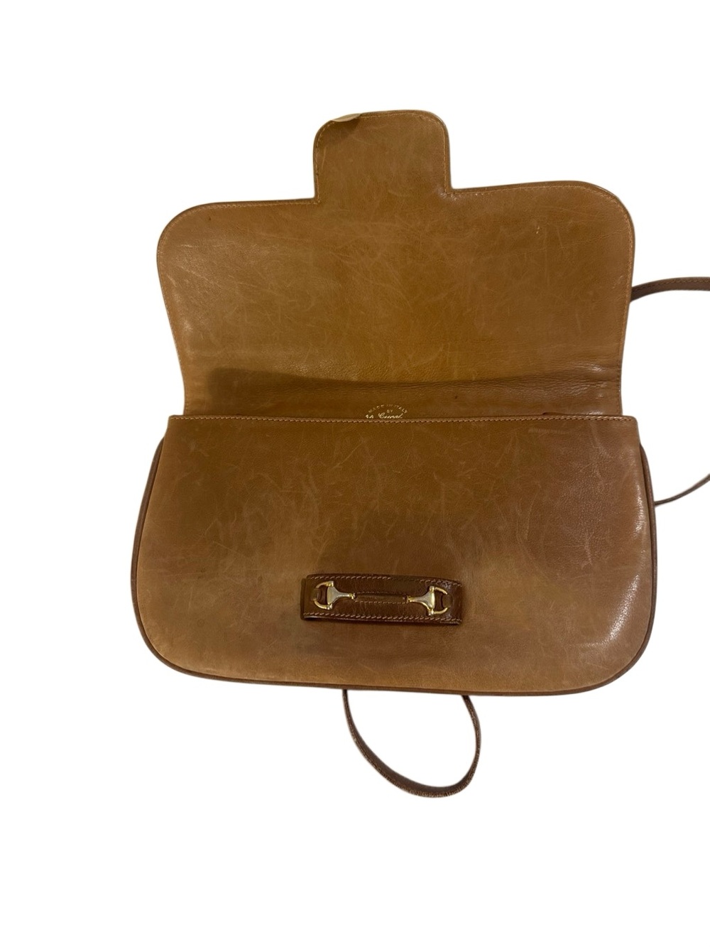 Gucci Brown & Tan Horse-bit Leather Crossbody Bag - Picture 2 of 7